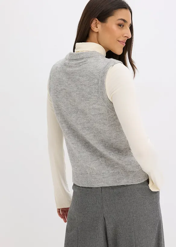 Pullunder in grau von hinten (im Anschnitt) - bonprix