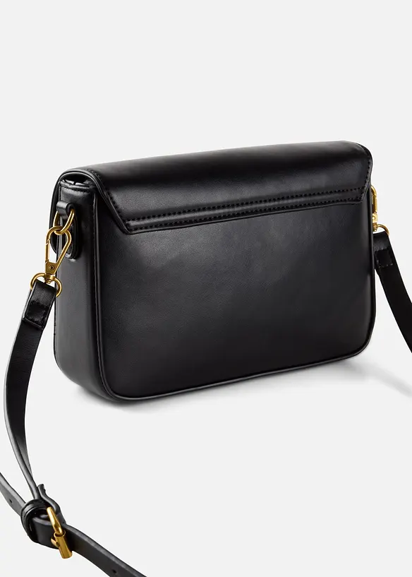 Kleine Umhängetasche mit Schnallendetail in schwarz von hinten - bonprix