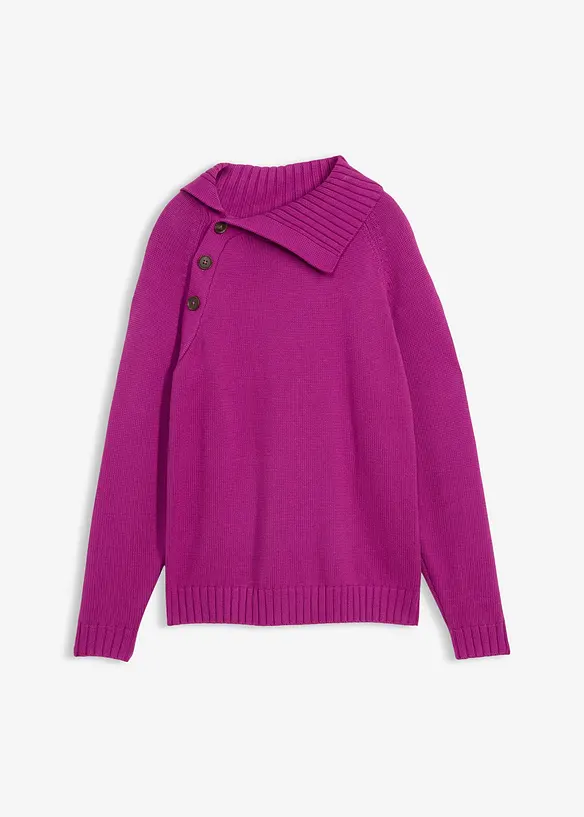 Asymmetrischer Pullover in lila von vorne - bonprix Asymmetrischer Pullover in lila von vorne - bonprix