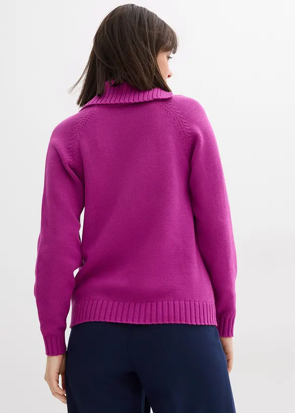 Asymmetrischer Pullover in lila von hinten (im Anschnitt) - bonprix Asymmetrischer Pullover in lila von hinten (im Anschnitt) - bonprix