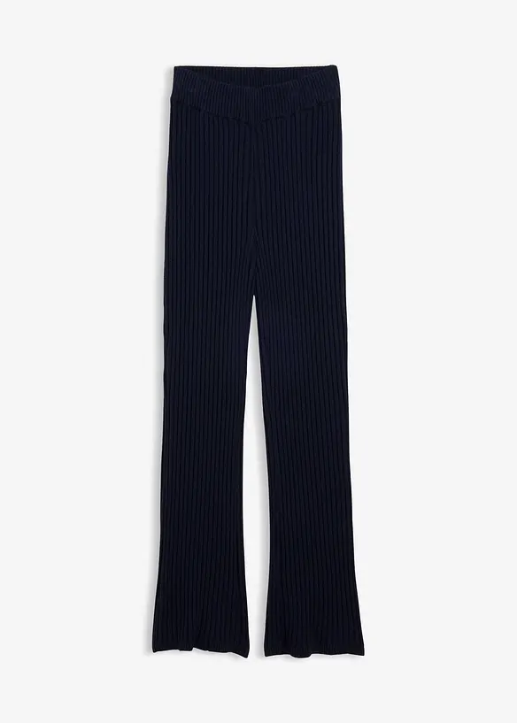 Strickhose aus softem Viskose-Mix in blau von vorne - bonprix Strickhose aus softem Viskose-Mix in blau von vorne - bonprix