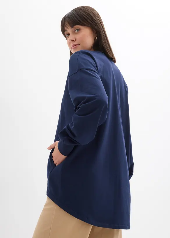 Oversize Sweatshirt in blau von hinten (im Anschnitt) - bonprix Oversize Sweatshirt in blau von hinten (im Anschnitt) - bonprix