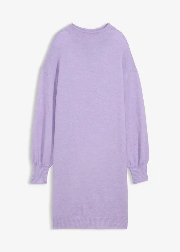 Meliertes Strickkleid in lila von vorne - bonprix Meliertes Strickkleid in lila von vorne - bonprix