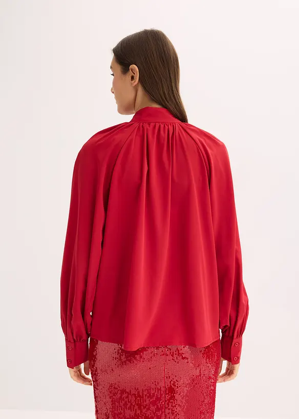 Schluppenbluse in rot von hinten (im Anschnitt) - bonprix Schluppenbluse in rot von hinten (im Anschnitt) - bonprix