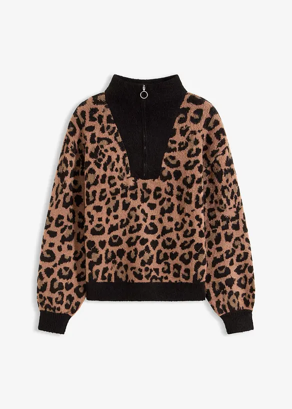 Oversized Troyer in schwarz von vorne - bonprix