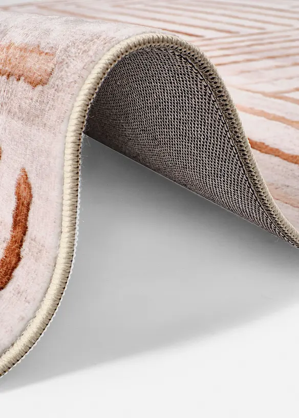 Teppich mit graphischer Musterung in beige (Detailaufnahme) - bonprix
