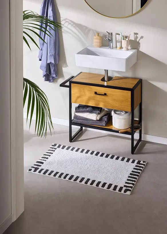 Badematte mit minimalistischem Design in schwarz (Ambiente) - bonprix
