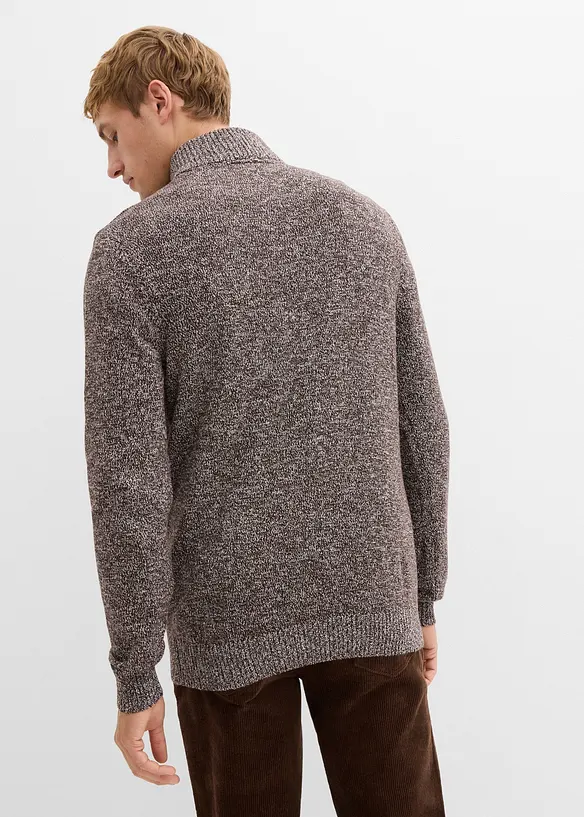 Pullover in Regular Fit in braun von hinten (im Anschnitt) - bonprix