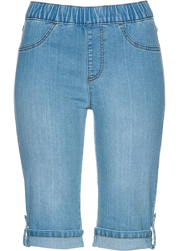 Jeans-Bermuda mit Bequembund in blau von vorne - bonprix Jeans-Bermuda mit Bequembund in blau von vorne - bonprix