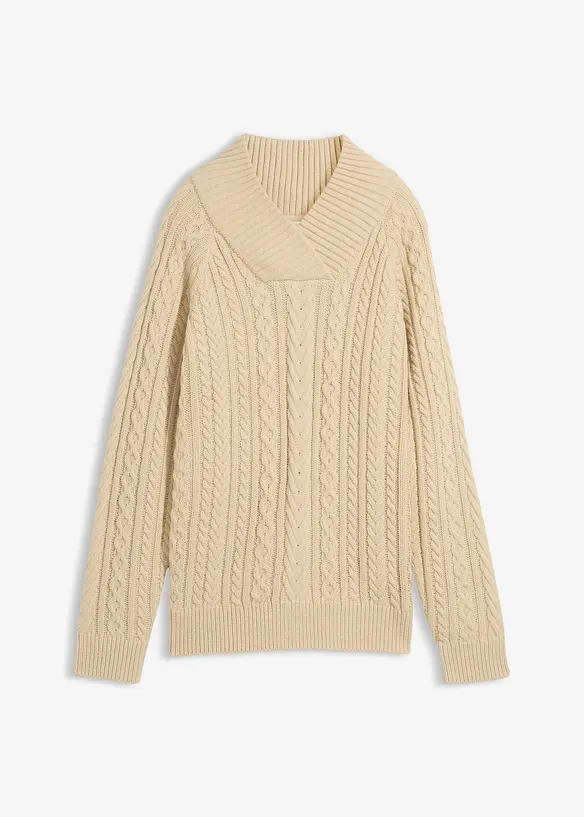 Pullover in beige von vorne - bonprix Pullover in beige von vorne - bonprix