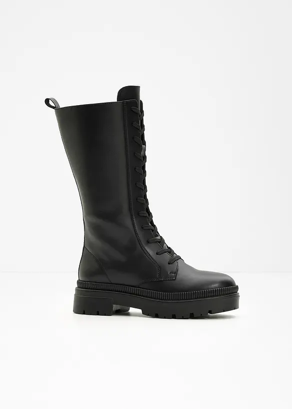 Schnürstiefel in schwarz - bonprix