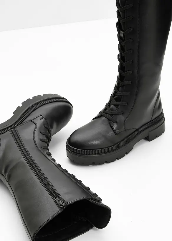 Schnürstiefel in schwarz - bonprix