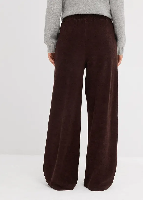 Jersey Frottee-Hose in braun von hinten - bonprix Jersey Frottee-Hose in braun von hinten - bonprix