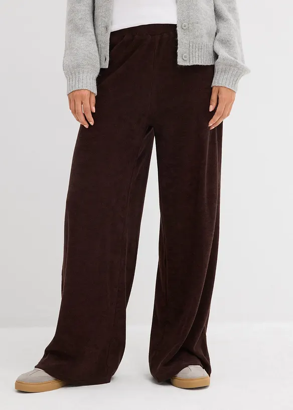 Jersey Frottee-Hose in braun von vorne - bonprix Jersey Frottee-Hose in braun von vorne - bonprix
