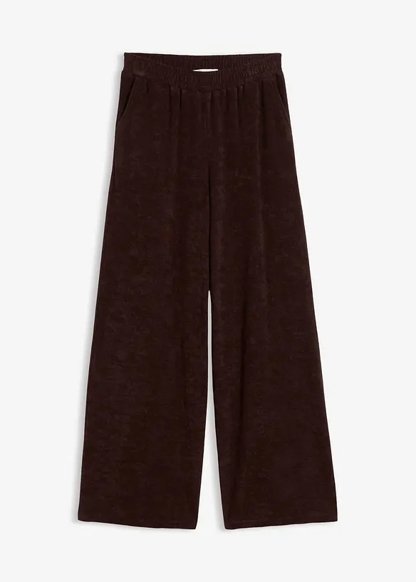Jersey Frottee-Hose in braun von vorne - bonprix Jersey Frottee-Hose in braun von vorne - bonprix