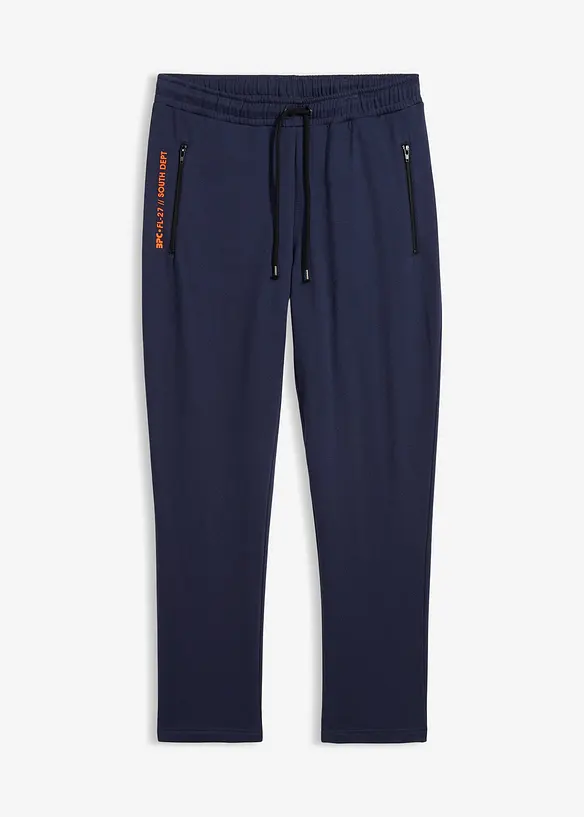 Regular Fit Jogginghose, Straight in blau von vorne - bonprix