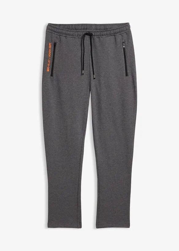 Regular Fit Jogginghose, Straight in grau von vorne - bonprix