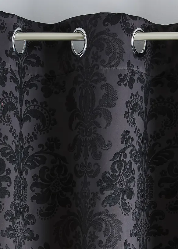 Abdunkelnder Vorhang aus gewebtem Jacquard, in vielen Größen (1er Pack) in schwarz - bonprix