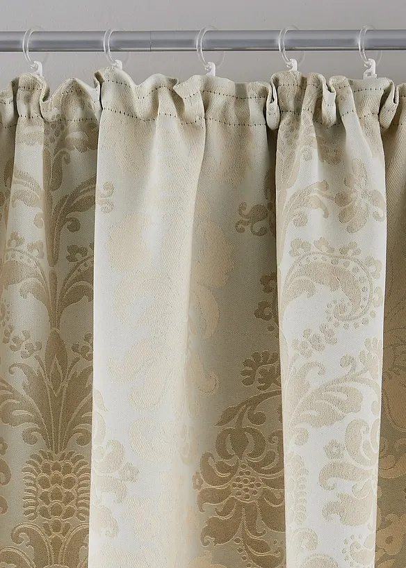Abdunkelnder Vorhang aus gewebtem Jacquard, in vielen Größen (1er Pack) in beige - bonprix