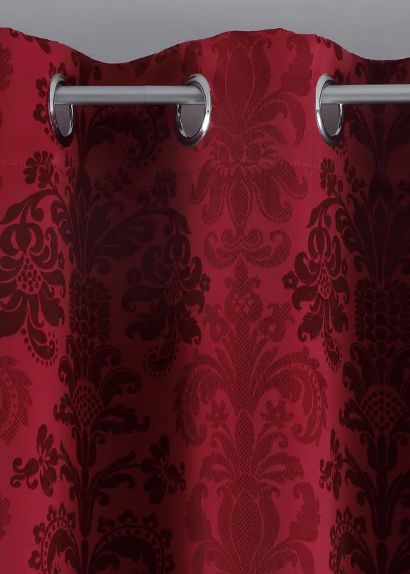 Abdunkelnder Vorhang aus gewebtem Jacquard, in vielen Größen (1er Pack) in rot - bonprix