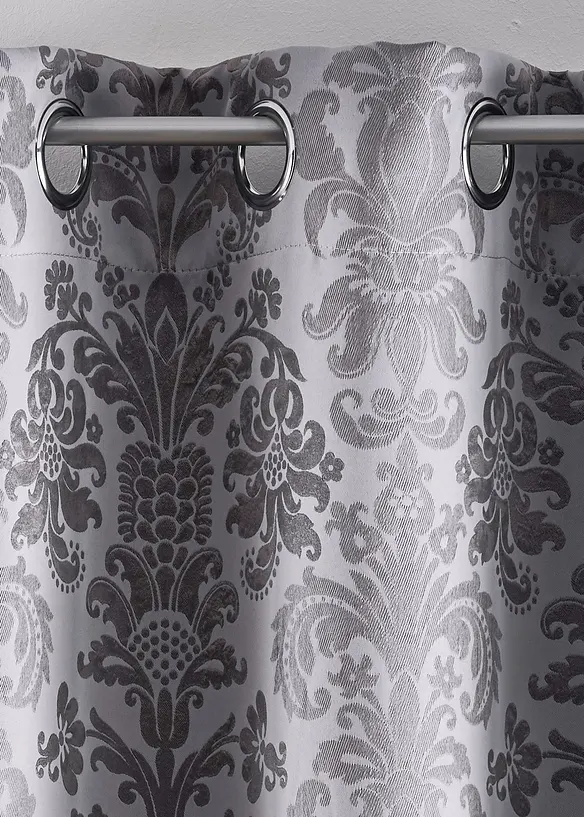 Abdunkelnder Vorhang aus gewebtem Jacquard, in vielen Größen (1er Pack) in grau - bonprix
