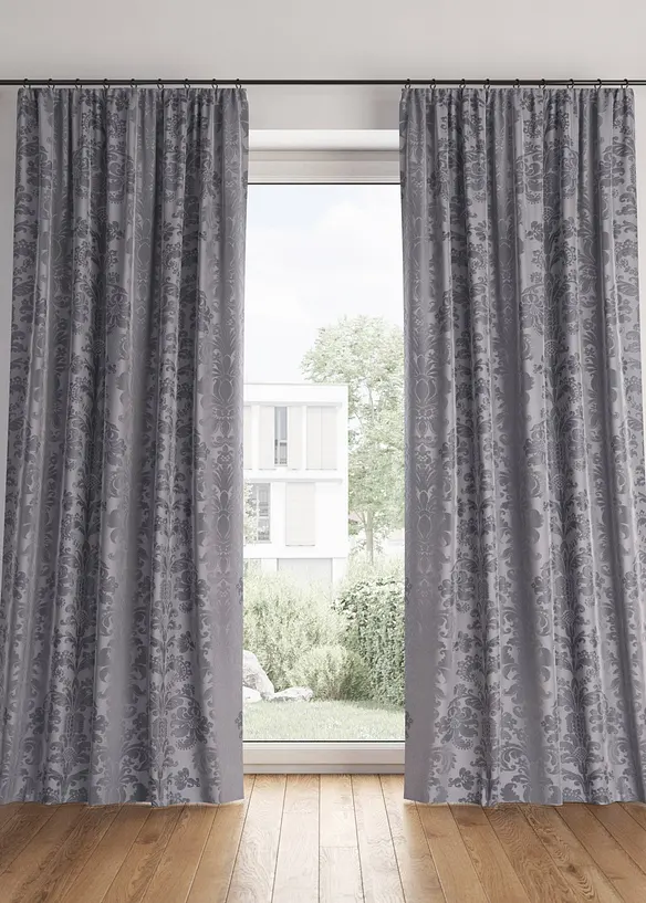 Abdunkelnder Vorhang aus gewebtem Jacquard, in vielen Größen (1er Pack) in grau - bonprix