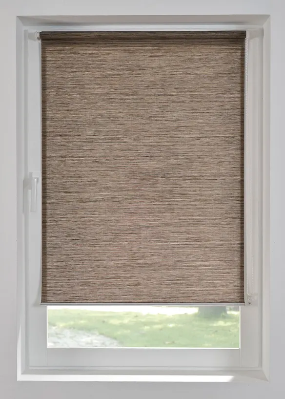 Sichtschutzrollo in Bambus Optik in braun - bonprix