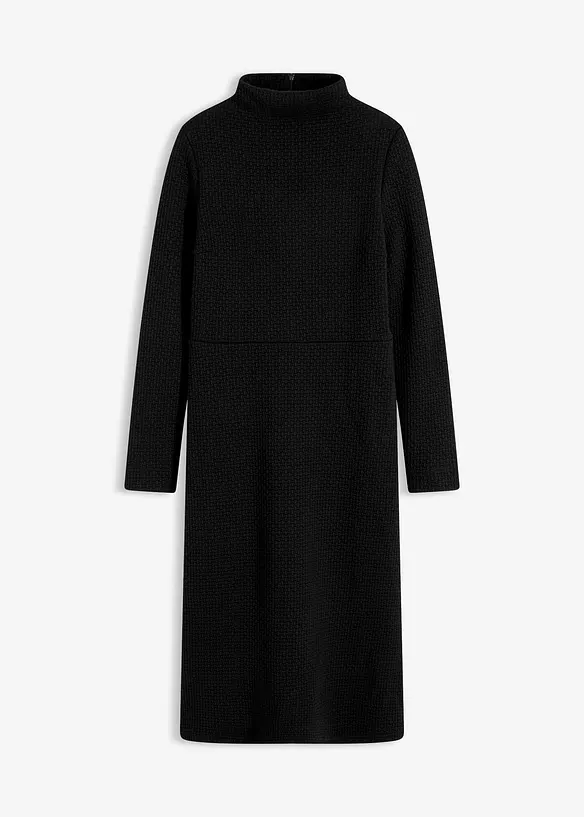 Midikleid in ausgestellter Form in schwarz von vorne - bonprix Midikleid in ausgestellter Form in schwarz von vorne - bonprix
