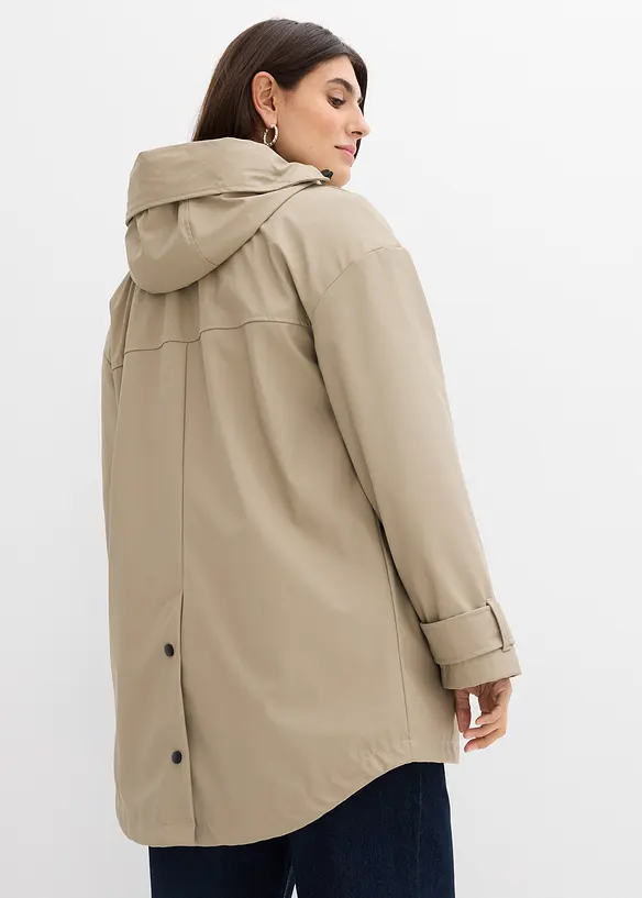 6-in-1 wasserabweisende Umstandsjacke mit Trageeinsatz und herausnehmbarer Fleecejacke in braun von hinten (im Anschnitt) - bonprix 6-in-1 wasserabweisende Umstandsjacke mit Trageeinsatz und herausnehmbarer Fleecejacke in braun von hinten (im Anschnitt) - bonprix