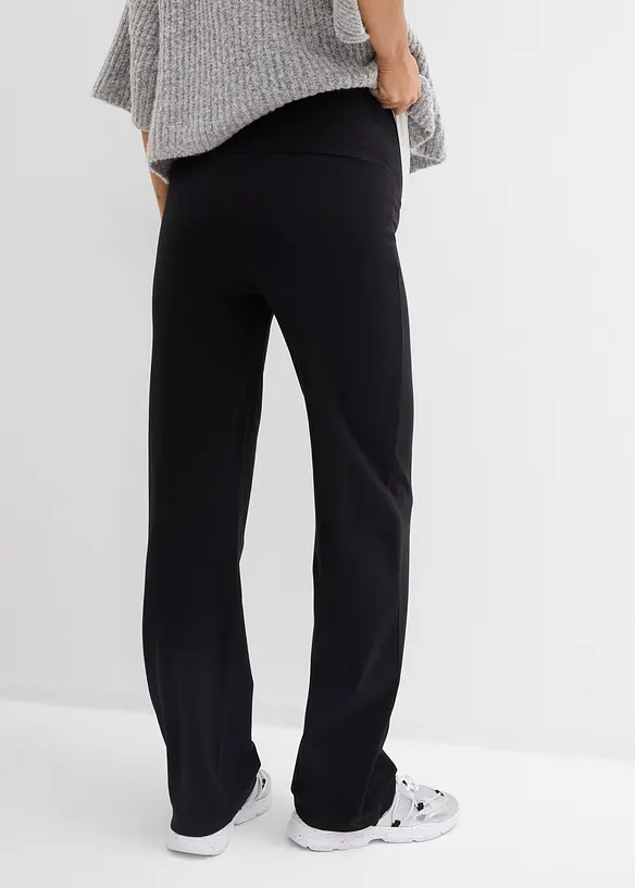 2-in-1 Jerseyhose für die Schwangerschaft und danach mit umklappbarem Bund in schwarz von hinten - bonprix 2-in-1 Jerseyhose für die Schwangerschaft und danach mit umklappbarem Bund in schwarz von hinten - bonprix