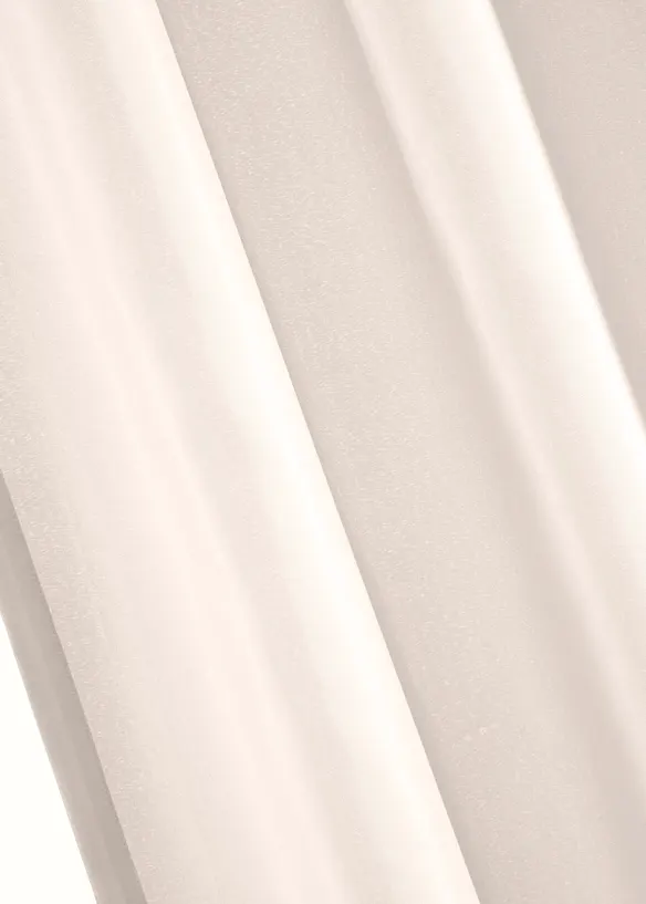 Halbtransparente Vorhänge aus recyceltem Polyester (2er Pack) in beige (Detailaufnahme) - bonprix