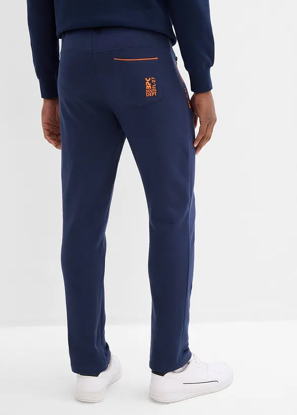 Regular Fit Jogginghose, Straight in blau von hinten - bonprix