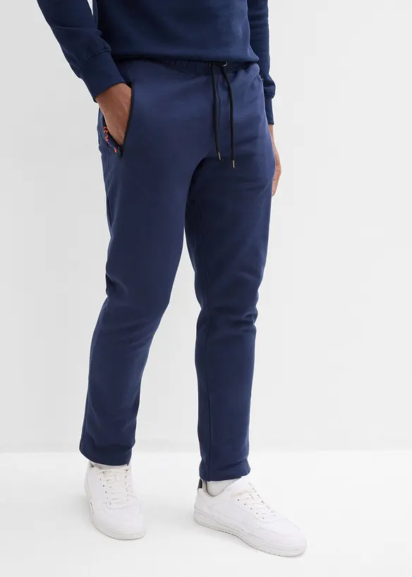 Regular Fit Jogginghose, Straight in blau von vorne - bonprix