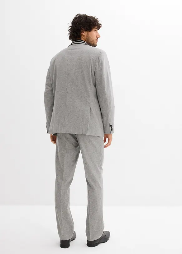 Anzug mit Weste in Regular Fit (3-tlg.Set) in grau von hinten (Totalaufnahme) - bonprix