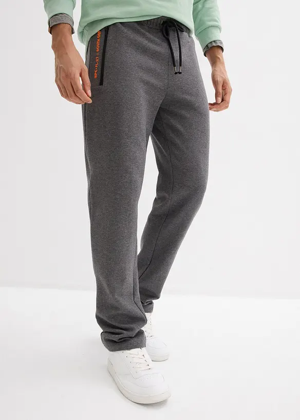 Regular Fit Jogginghose, Straight in grau von vorne - bonprix