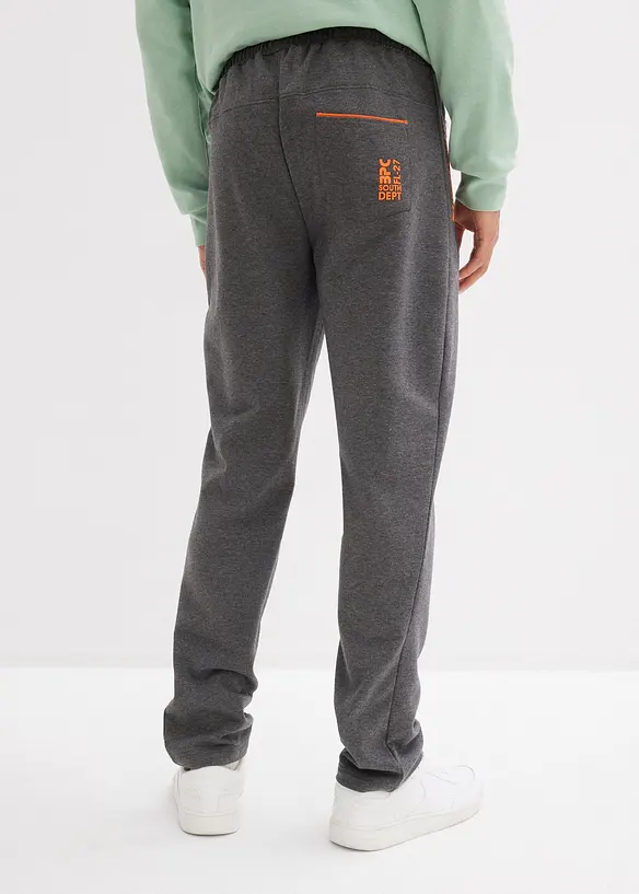 Regular Fit Jogginghose, Straight in grau von hinten - bonprix