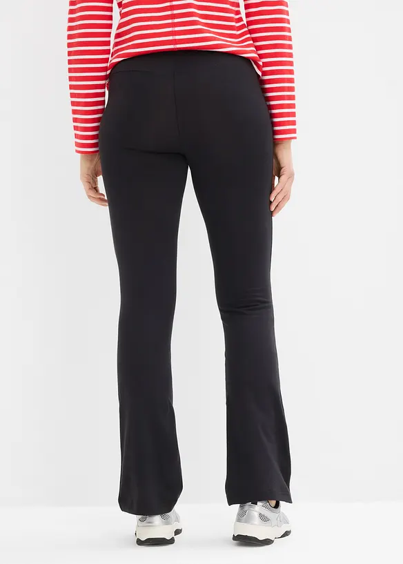 ausgestellte Leggings (2er-Pack) in schwarz von hinten - bonprix ausgestellte Leggings (2er-Pack) in schwarz von hinten - bonprix