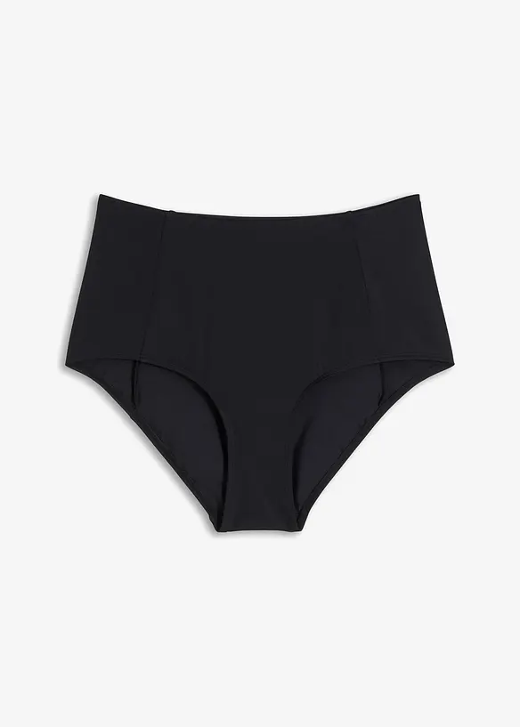Highwaist-Bikinihose in schwarz von vorne - bonprix