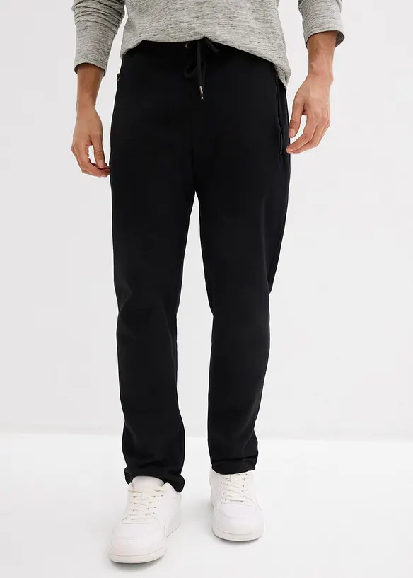 Regular Fit Jogginghose, Straight in schwarz von vorne - bonprix