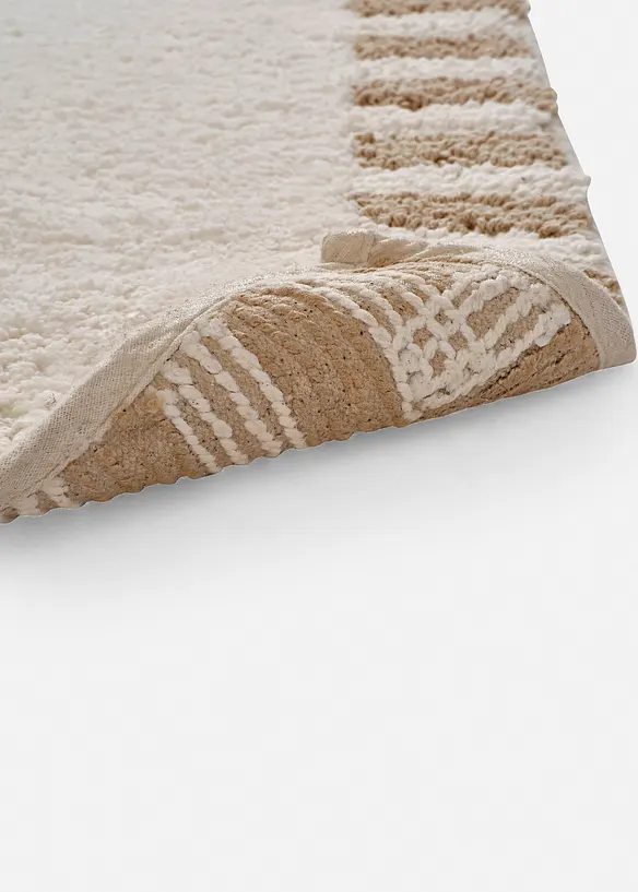 Badematte mit minimalistischem Design in beige Detailaufnahme vom Material - bonprix
