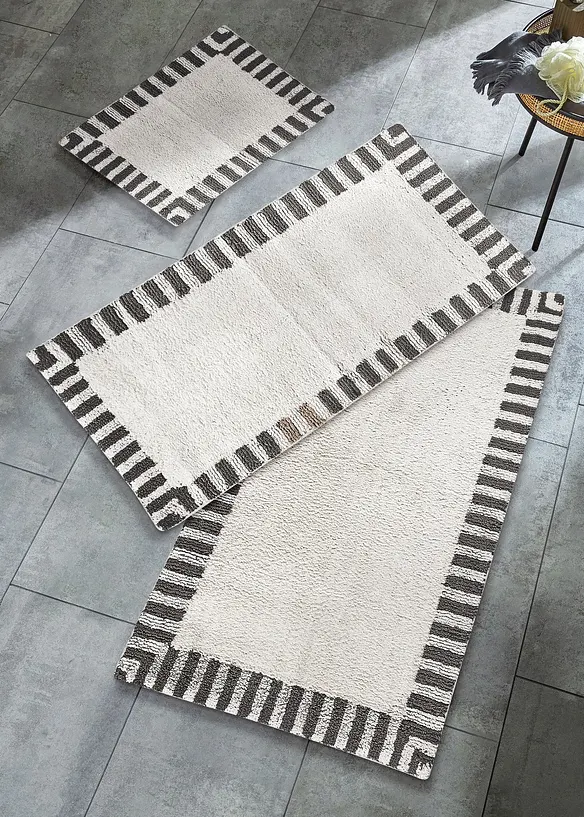 Badematte mit minimalistischem Design in schwarz - bonprix