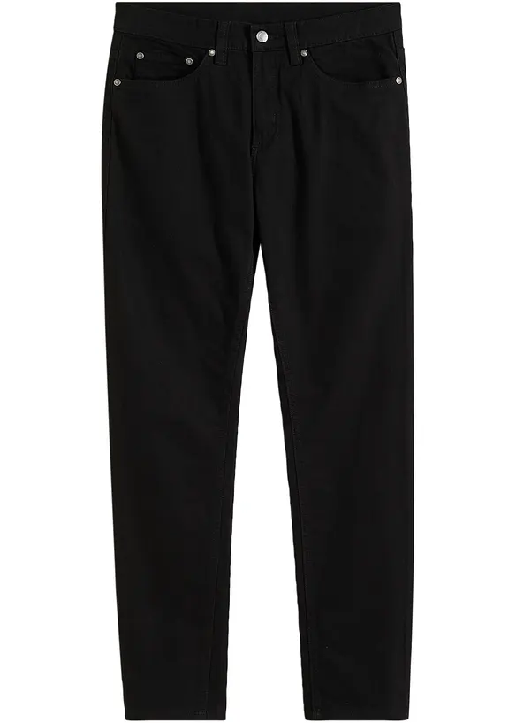 Slim-Fit-Jeans, Straight in schwarz von vorne - bonprix Slim-Fit-Jeans, Straight in schwarz von vorne - bonprix