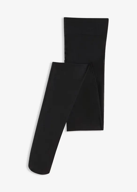 Feinstrumpfhose mit Höschenteil mit Komfortbund 30 DEN in schwarz von vorne - bonprix