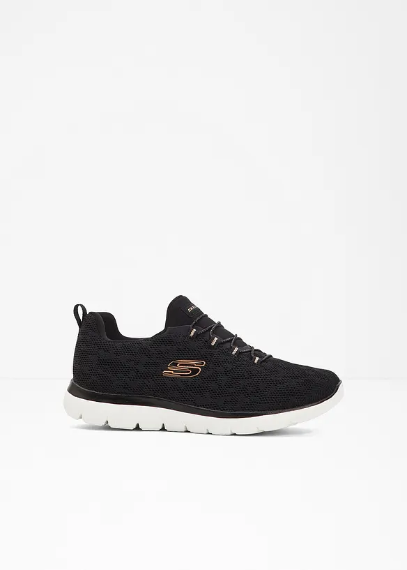 Skechers Komfort-Sneaker mit Memory Foam in schwarz von vorne - Skechers