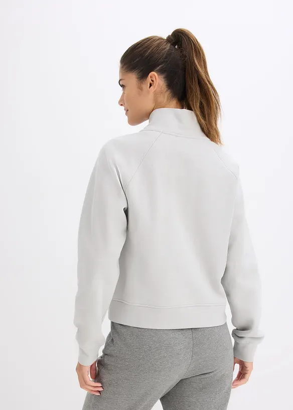 Sweatshirt aus reiner Bio-Baumwolle in grau von hinten (im Anschnitt) - bonprix
