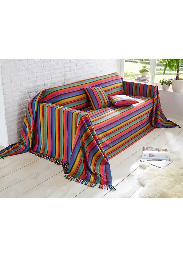 Kissenbezug mit Streifen (2er Pack) in bunt (Ambiente) - bonprix