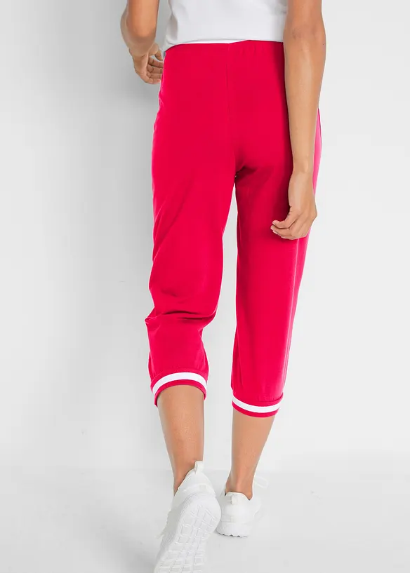 Jogginghose, 3/4-Länge aus Baumwollmix in rot von hinten - bonprix Jogginghose, 3/4-Länge aus Baumwollmix in rot von hinten - bonprix