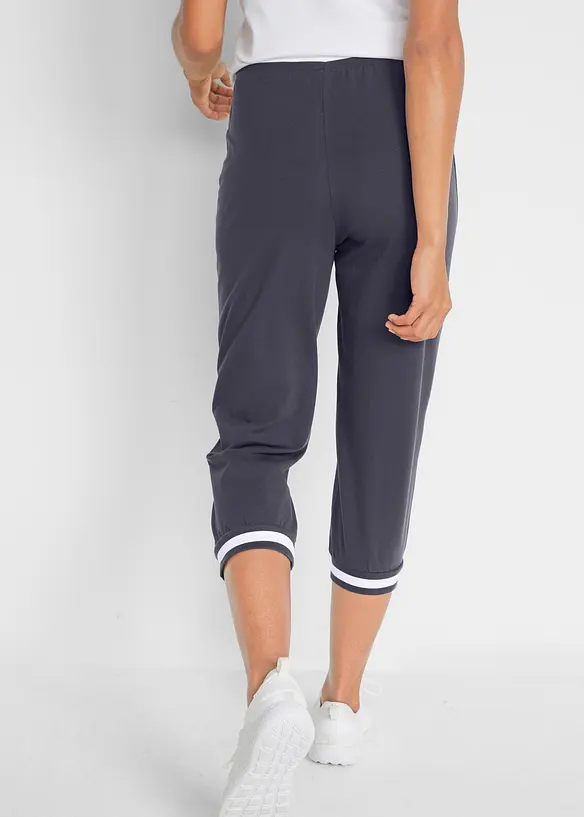 Jogginghose, 3/4-Länge aus Baumwollmix in blau von hinten - bonprix Jogginghose, 3/4-Länge aus Baumwollmix in blau von hinten - bonprix