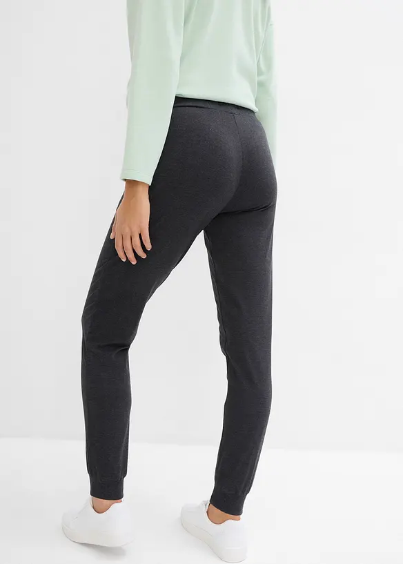Jogginghose mit elastischen Bund in schwarz von hinten - bonprix Jogginghose mit elastischen Bund in schwarz von hinten - bonprix