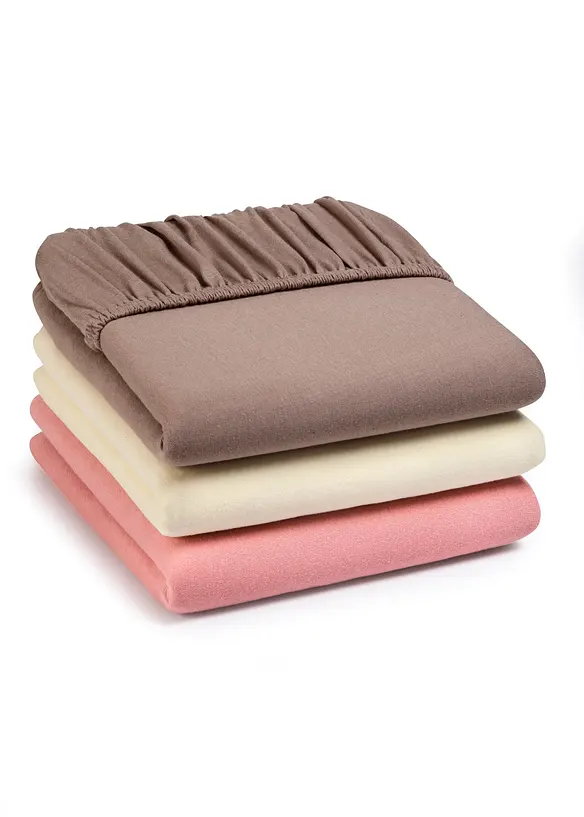 Jersey Spannbettlaken in braun (Detailaufnahme) - bonprix